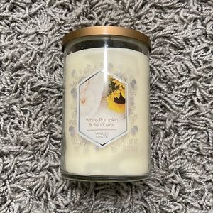 Yankee candle white pumpkin and sunflower 22oz NEW